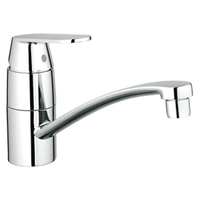 Afbeelding van GROHE Eurosmart Cosmopolitan keukenkraan, lage uitloop, voorraad montage 31170000, chroom