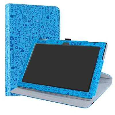 Afbeelding van LiuShan Rotary Case voor Lenovo Tab 4 2017, 360roterende behuizing met klepstandaard Hoes Shell Cover 10.1&quot; 2017 Release(TB X304) Android tablet, Lichtblauw