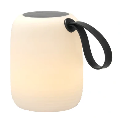 Afbeelding van Villa Collection Hav LED Lamp met solar Dia 12,5 x 15,5 cm Wit/Zwart