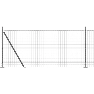 Afbeelding van vidaXL Euro Fence met 13 Flenspalen 1x25 m Gegalvaniseerd staal