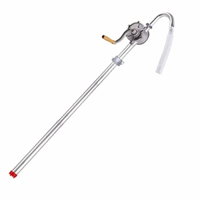Afbeelding van Krukaspomp, vatpomp, roterende handkruk van aluminiumlegering Olievat Handpomp voor jerrycan Benzine Dieselbrandstof Garage Handvat Verwarmingsoliepomp