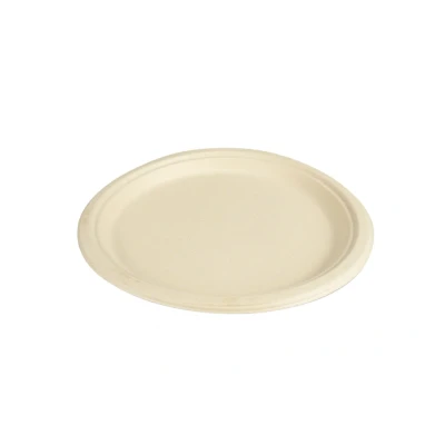 Afbeelding van Bord IEZZY 260mm suikerriet PFAS vrij naturel 50 stuks