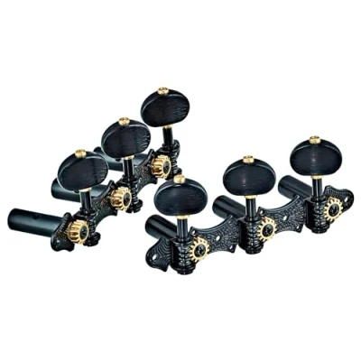 Afbeelding van Ortega Guitars Classic stemmechanica set zwart/zwart Deluxe (OTMDLX BKBK)