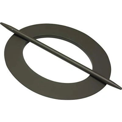 Afbeelding van GARDINIA Decoratiering Ovaal, voor het draperen van gordijnen en gordijnstoffen, buitenzijde: Ø 15/18 cm, binnenzijde: 9/12 kunststof, donkerbruin