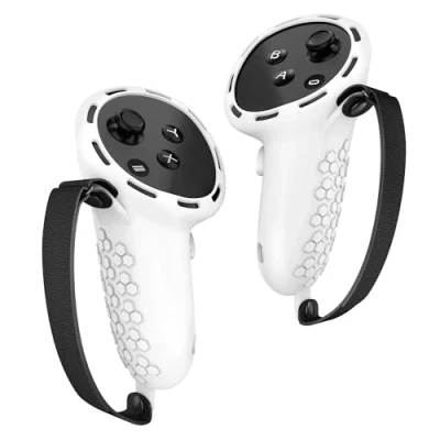Afbeelding van Digicharge siliconen controllergrip voor Meta Quest 3 Touch Controllers Covers Beschermhoes MetaQuest VR handvat, anti drop beschermingshoes met verstelbare polsband