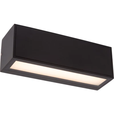 Afbeelding van Lucide SUTTON Wandlamp Zonne energie LED Dimb. 1x2W 2850K/3150K IP54 Dag/nacht sensor Zwart