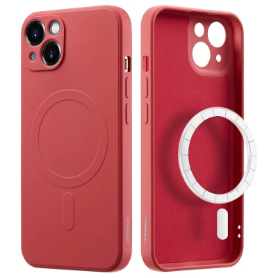 Afbeelding van Apple iPhone 13 MagSafe Hoesje Siliconen en TPU (zacht) imoshion Softcase/Backcover Roze Telefoonhoesje
