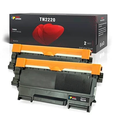 Afbeelding van 2 Pack Toner EXPERTE® Cartridges Compatibel met TN2220 TN2010 voor Brother DCP 7055 7060D 7065DN HL 2130 2132 2135W 2240 2240D 2250DN 2270DW MFC 7360N FAX 2840