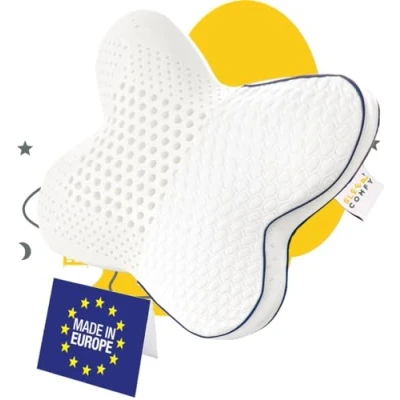 Afbeelding van Sleep Comfy Traagschuim Hoofdkussen Geschikt voor rug , zij en buikslapers Butterfly Visco Kussen 55x46x13 cm