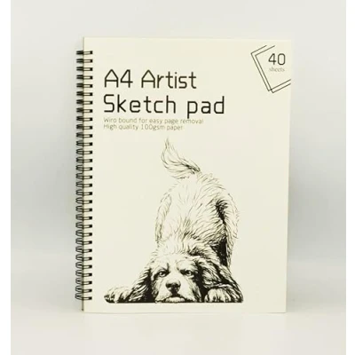 Afbeelding van A4 Spiraal gebonden kunstenaars Schets Pad 100gsm (Puppy)