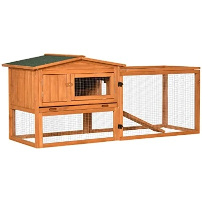 Afbeelding van PawHut Kleine dierenstal met asfaltdak D51 061V01