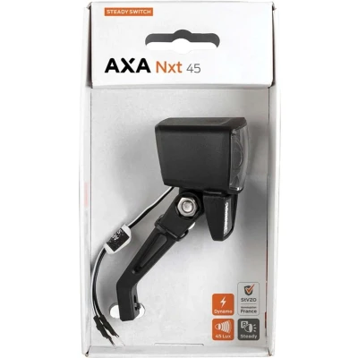 Afbeelding van Axa NXT45 koplamp steady BikeTotaal.nl Zwart