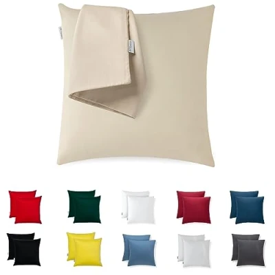 Afbeelding van Flowen Set van 2 Kussensloop 65x65 Microvezel Premium Super Zachte Kussenslopen Resistent en Hypoallergeen Anti Mijt Kussenbeschermer Decoratief met Verborgen rits Wasbaar