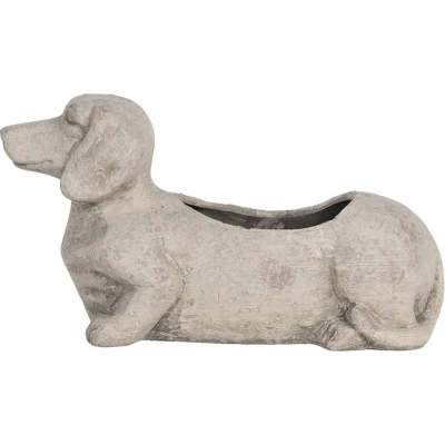 Afbeelding van Clayre &amp; Eef Bloempot 24x9x13 cm Grijs Steen binnen