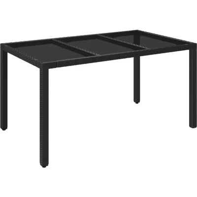 Afbeelding van vidaXL 7 delige Tuinset met kussens poly rattan zwart