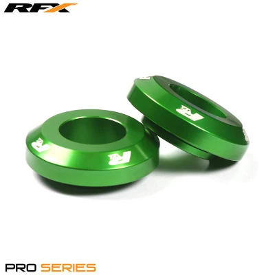 Afbeelding van RFX Pro Fast Achterwielspacers Groen Kawasaki KX125 2003 2008 KX250 2023 KX250F 2004 2018 KX450 2019 KX450F 2006