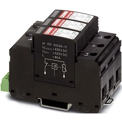 Afbeelding van Phoenix Contact 2801161 VAL MS T1/T2 1000DC PV/2+V FM Overspanningsveilige afleider Overspanningsbeveiliging voor: Photovoltaïsch systeem 1 stuk(s)