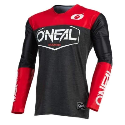 Afbeelding van O&#039;NEAL Jersey Enduro Motorcycle Sneldrogend en lichtgewicht prestatiemateriaal, met grote bewegingsvrijheid, slanke pasvorm Mayhem Hexx Volwassen Zwart/Rood Maat M
