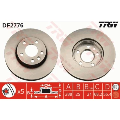 Afbeelding van Trw Remschijf DF2776