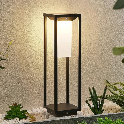 Afbeelding van Lucande LED zonnevoetlamp Eliel, hoogte 50 cm, zwart