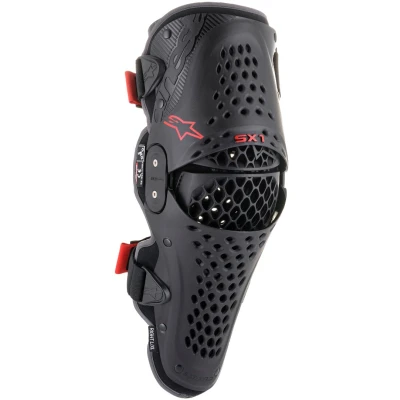 Afbeelding van Alpinestars 2024 SX 1 V2 Kniebeschermers Zwart / Rood maat S/M
