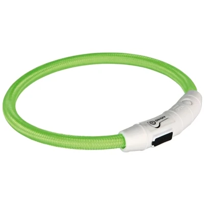Afbeelding van Trixie Halsband Flash Light Lichtgevend Usb Oplaadbaar Groen 7 MMX65 CM