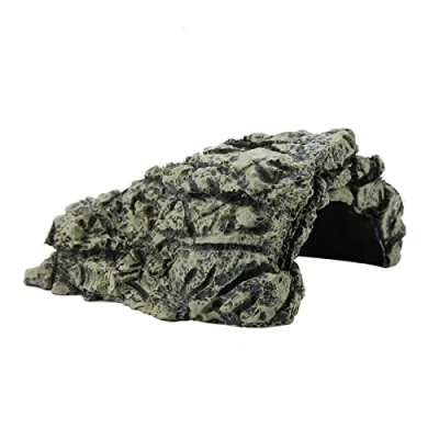 Afbeelding van Garosa Stenen grot schuilplaats verbergen schildpad huis voor reptielen kikker dierentuin aquarium decoratie ornament (medium)