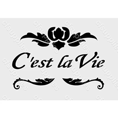 Afbeelding van A5 Stencil Shabby Chic, Frans, Meubels, Stof/Weefsel, Glas, Herbruikbare Mylar (24)