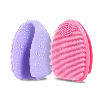 Afbeelding van HieerBus Siliconen gezichtsschrobber, handmatige exfoliërende borstel, handheld gezichtsreinigingsborstel voor vrouwen mannen en mee eters verwijderen poriënreiniging masseren gevoelige, delicate