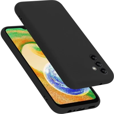 Afbeelding van Cadorabo Hoesje geschikt voor Samsung Galaxy A04s Case in LIQUID ZWART Beschermhoes TPU silicone Cover