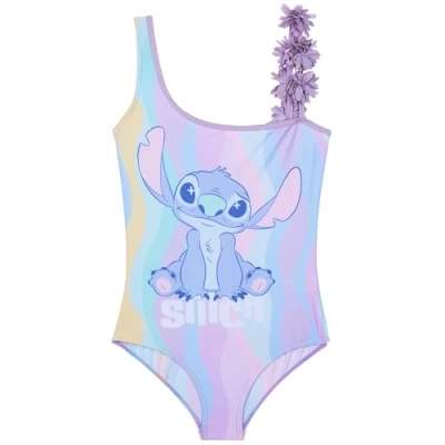 Afbeelding van Get Trend Badpak voor meisjes, rekbaar, eendelig badpak, comfortabele tienerbadmode, strand, zwembad, vakantie, essentials, Multi Stitch, 9 10 jaar