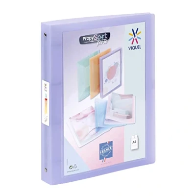 Afbeelding van Viquel Flexibele map A4 MAXI aanpasbaar 4 ringen rug cm Voor documenten Doorschijnend paars