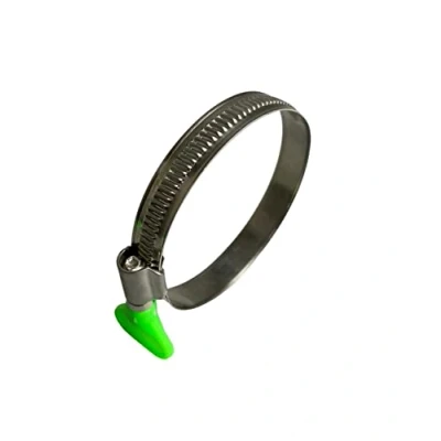 Afbeelding van W4 roestvrij staal duim schroef/vleugel slang pijp clip Jubilee klem 80 100mm (9MM BW) x4
