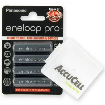 Afbeelding van Panasonic eneloop Pro BK 3HCCE / 4BE Mignon AA NiMH batterij en ACBOXAA