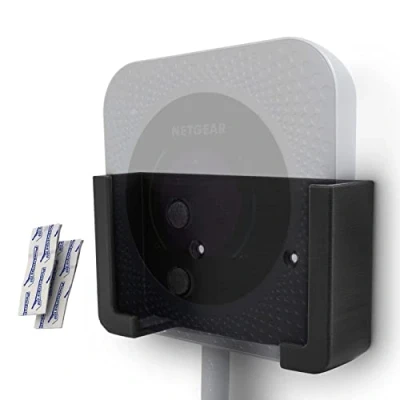Afbeelding van Wandhouder Router houder zwart met vilten inzetstuk voor Netgear Nighthawk M1 M2 M5 MR1100 MR5200