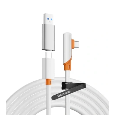 Afbeelding van TRANSNOVO link kabel compatibel met Quest 3 / 2 Pro/Pico 4 (RL2 5MW (C C White))