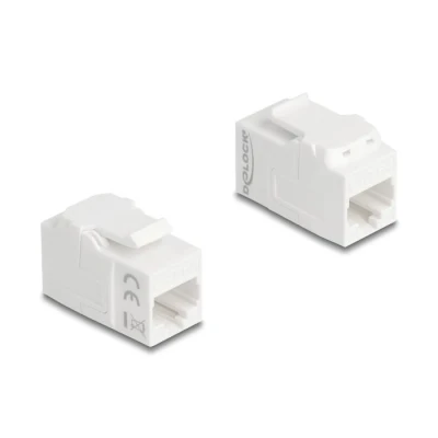 Afbeelding van Delock Keystone Module coupler RJ45 jack to UTP Cat.6A white
