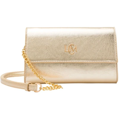 Afbeelding van L.CREDI koppeling schoudertas Oliviana Clutch Gold goudkleurig