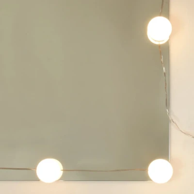 Afbeelding van vidaXL Spiegelkast met LED verlichting 91x15x76,5 cm gerookt eiken