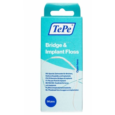 Afbeelding van Tepe Bridge &amp; Implant Floss (30 St). eFarma