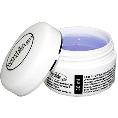 Afbeelding van World of Nails Design Led/uv glasvezelgel, heldere dikke viscose met sunblocker als 1 fasegel, opbouwgel, kwaliteit van de vakhandelaar (30 ml)