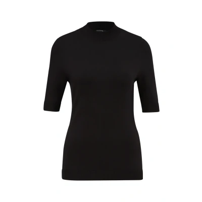 Afbeelding van comma Tshirt basic, Dames, Maat: 38, Schwarz