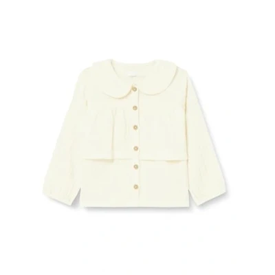 Afbeelding van Noppies Meisje Blouse Crown Whitecap Gray 86