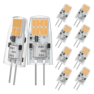 Afbeelding van RuLEDne G4 Ledlamp, 2 W, 200 lumen, 2700 K, warmwit, AC/DC 12 V, mini lamp, komt overeen met 10 W 15 halogeenlamp, niet dimbaar, flikkert niet, verpakking van stuks