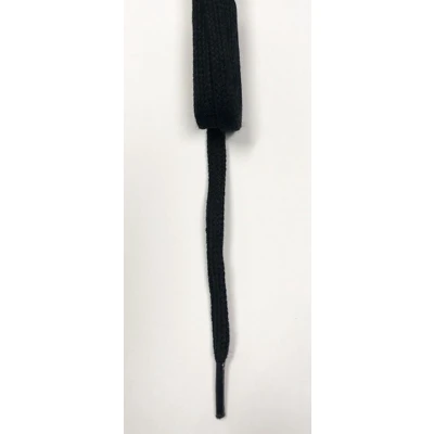 Afbeelding van Platte dunne schoenveters veters 120cm zwart breedte 8mm