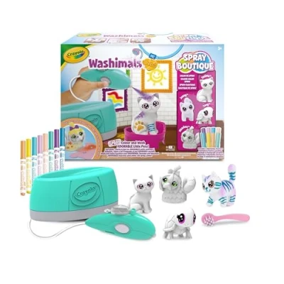 Afbeelding van CRAYOLA Wahimals Pets Spray Boutique, activiteitenset met puppy&#039;s airbrush, ideaal om cadeau te geven, aanbevolen leeftijd: vanaf 3 jaar, 74 7517