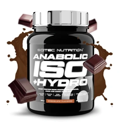 Afbeelding van Scitec Nutrition Anabolic Iso+Hydro wei eiwitmengsel met creatine, Maca en aminozuren ZMB6 complex voor testosteronbehoud, 920 g, Chocolade