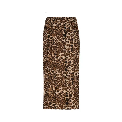Afbeelding van Ydence Maxi Rok Safia Bruin/dessin L