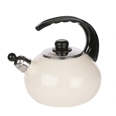 Afbeelding van Altom Design Czajnik handgemaakte fluitketel emaille crème 2.5 liter