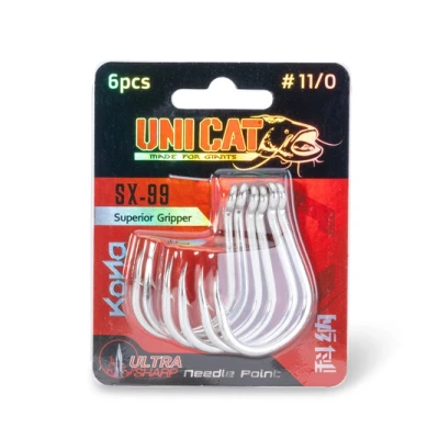 Afbeelding van Uni Cat SX 99 Superior Gripper Meerval Haak 7/0 (6 stuks) haken